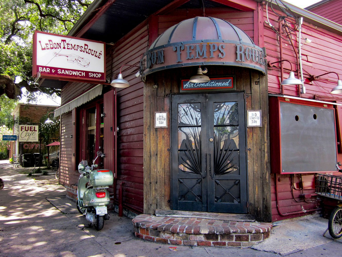 outside a rustic looking bar