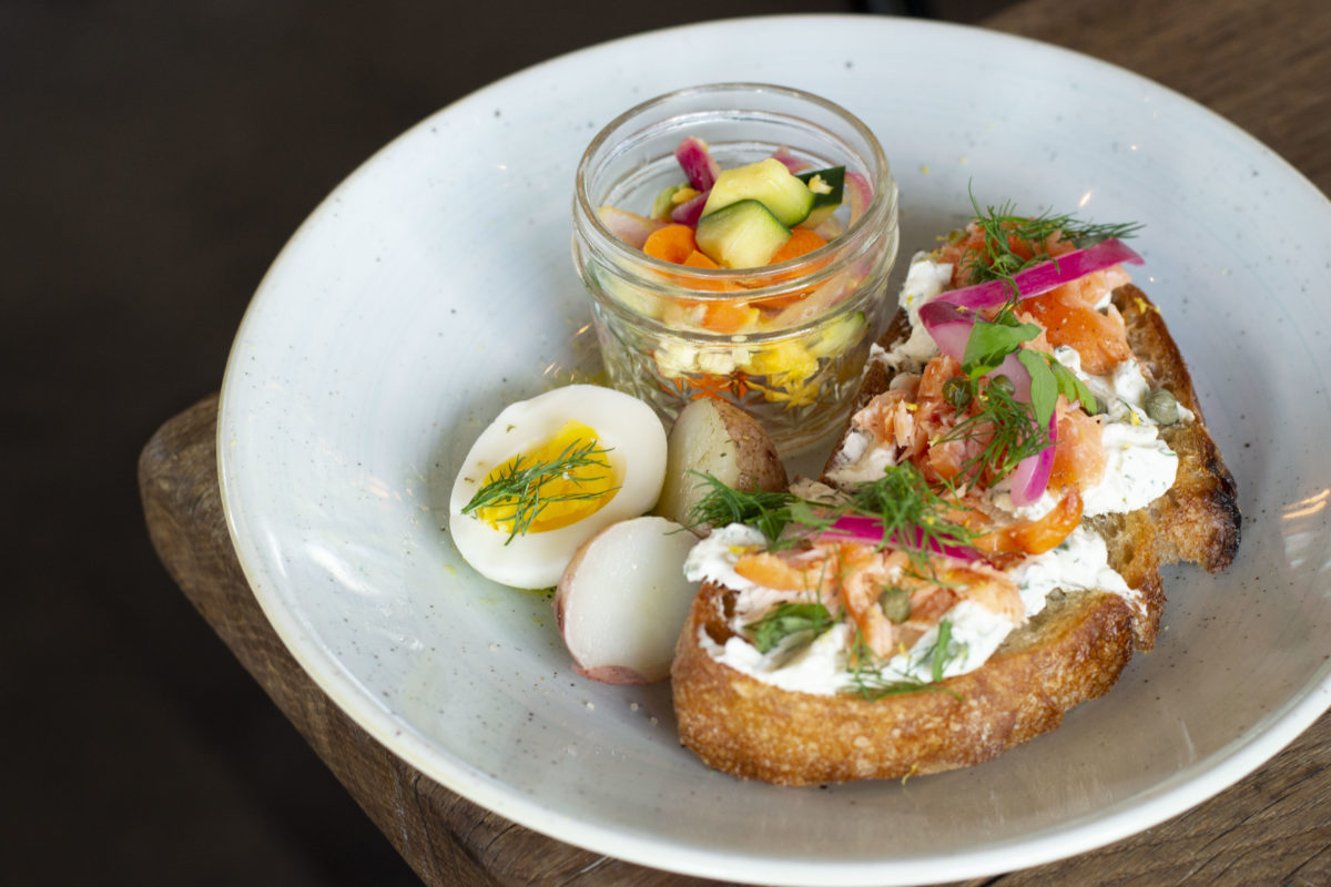 eggs and toast on a plate