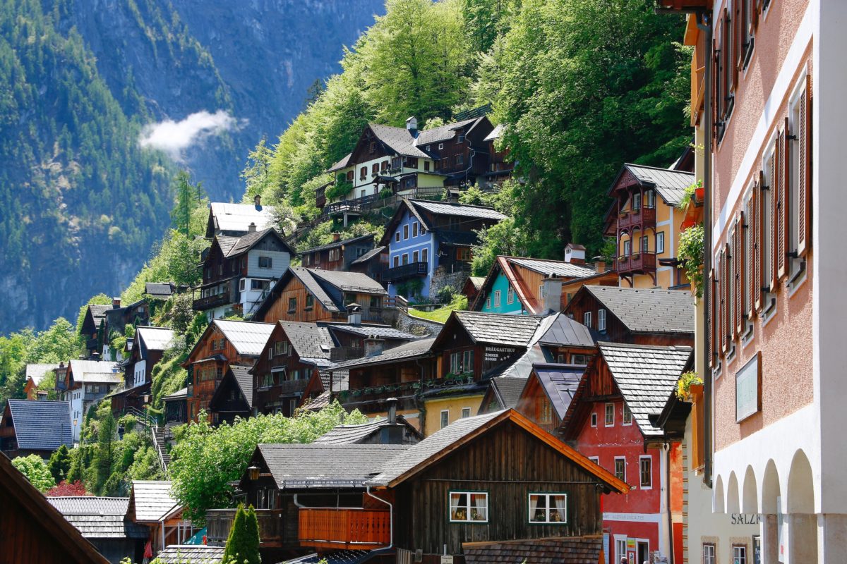 a collection of small houses in the hills