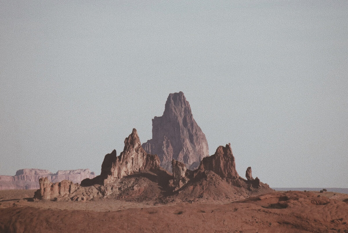 a mountain in the desert