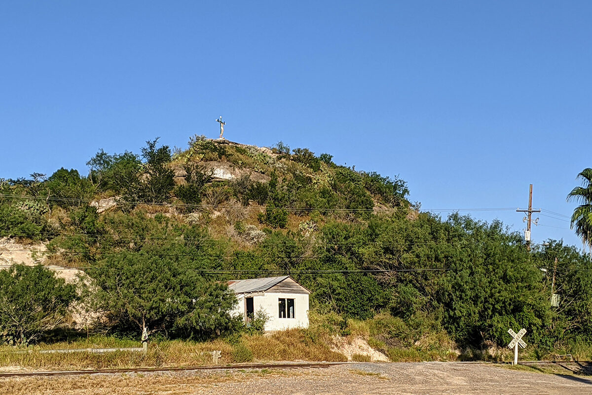 a house set into hills