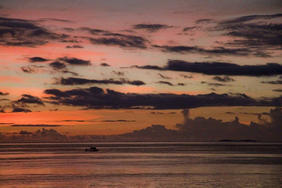 the ocean at sunset