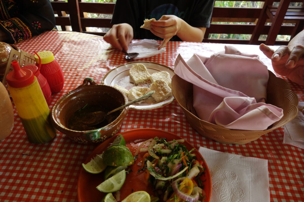 a table full of food